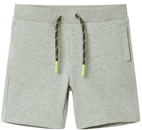 vidaXL Kindershorts mit Kordelzug Jungen Shorts Kurze Hose Hellkhaki Melange 92