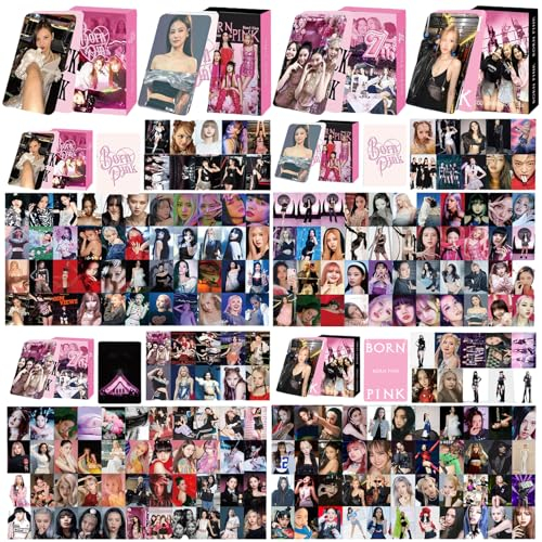 BP Photocards,4Pack/220 Pezzi BP Cards,BP Photobook,Kpop Black-Pink Cartoline Fotografiche Regalo per Fans