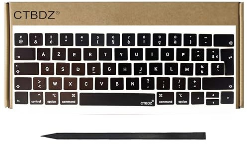 CTBDZ Capuchons De Touches Papillon De Clavier Azerty Français De Rechange pour MacBook Pro Retina 13 15 a1706 a1707 2016-2017 Année
