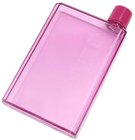 Flat Bottle – Handbag Water Bottle | A6 Flat Water Bottle – Fits in Pocket | BPA Reusable Slim Bottle for School, Cycling, Hiking, Travel,