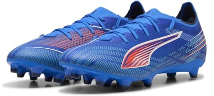 PUMA Tenis de fútbol Unisex 6 Match FG/AG, Color Azul, Blanco, Rojo Brillante, Talla 40, Ultra Blue Puma White Glowing Red, 43 EU