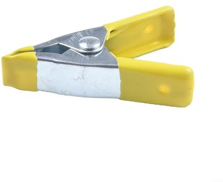 Metal Spring Clamps 2 Inch Woodworking Grip Powerful Tools Heavy Duty Strong Rubber Grip A-Shaped Clip Soft Plastic Tips for Carpentry Photography(yellow)