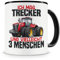Samunshi® Traktor Tasse mit Spruch Ich mag Trecker Rot Geschenk für Landwirtschafts Fans und Landwirte Kaffeetasse Trecker Tassen zum Geburtstag 300ml schwarz