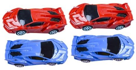 BESTonZON 4 Pièces Voiture À Friction Jouets de Voiture Gonflable Voiture Triangulaire Mini-Jouets playmobile Modèles de Voitures Adorable bébé à Pousser Petits véhicules inertiels Plastique