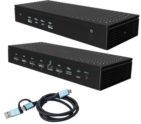 i-tec Universal 5X 4K/60Hz Display Dockingstation mit Stromversorgung 100W - 2X HDMI, 2X DP, 1x HDMI (DP.Alt-Modus)