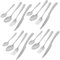 GLEAVI 4 Juegos Juego De Cuchillo y Tenedor Para Bistec Cubiertos Antiguos Silver Acero Inoxidable