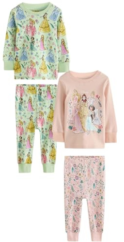 NEXT Mädchen Langärmelige Schlafanzug Disney Princess, 2er-Pack