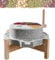 Hand Grain Mill Stone Grinder, Stone Grainer Mill with Wooden Frame, Manual Grain Wheat Flour Paste Natural Stone Paste Mill for Wheat, Berry, Rice, Food, Bean, Seed, Spice 25cm/9.8