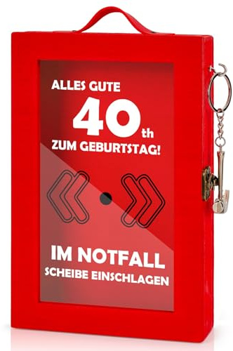 CSYY Notfallbox mit Hammer, Große Größe Lustige 40 Geburtstag Geldgeschenke Personalisierte Kreative DIY Feuerwehr Geschenke Ideal für Geld Geschenkgutscheine Schmuck Hochzeit Jubiläum
