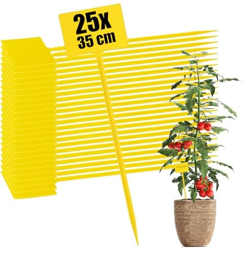 com-four® 25 etiquetas para plantas para escribir, 35 cm marcadores