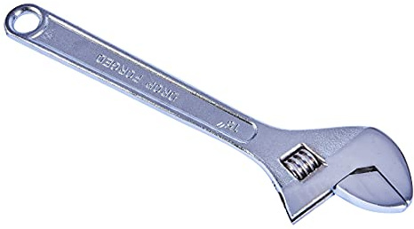 Amtech - 15 Adjustable Wrench, Chrome Plated Carbon Steel, Wide 44mm (1.7) Jaw, for DIY and Professional Use