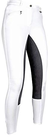 HKM Unisex Kinder Reithose -Basic Belmtex Grip- 3/4 Besatz-Damen Hose
