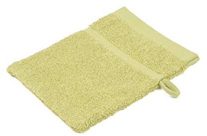 Gözze - Waschhandschuh, 4er Set, Weich und Saugfähig, 100% Baumwolle, 16 x 21 cm - Limone
