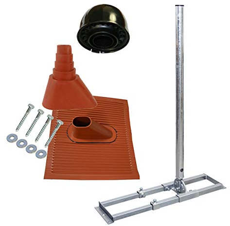 Premium X Profi X100-48K SAT Dach-Sparren-Halter mit Kabeldurchführung für Satelliten-Antenne Satellitenschüssel | Komplett Set für die Dachinstallation