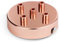 Deckenbaldachin Lampenbaldachin Metall 5-fach (mit 5 Kabelauslässen) 100x24mm, Kupfer-Finish - inkl. Zugentlastung aus Metall