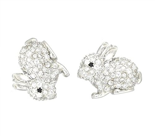 findout Damen Ohrstecker 925 Sterling Silber Zirkonia Hase glänzend für Damen Mädchen Kinder (F1836) Sterling Silber Zirkonia, Sterling Silber, Zirkonia
