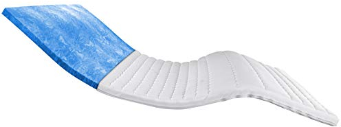 AM Qualitätsmatratzen Premium Gel Topper 140x200cm weich - Made in Germany - Gelschaum Topper 140x200 mit Lyocell Bezug & Antirutsch Funktion - Memory Foam Matratzentopper 140x200 extra hoch