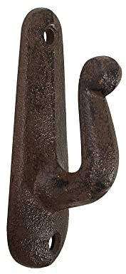 zeitzone Wandhaken Vintage Nostalgie Gusseisen Handtuchhaken Antik-Stil Braun