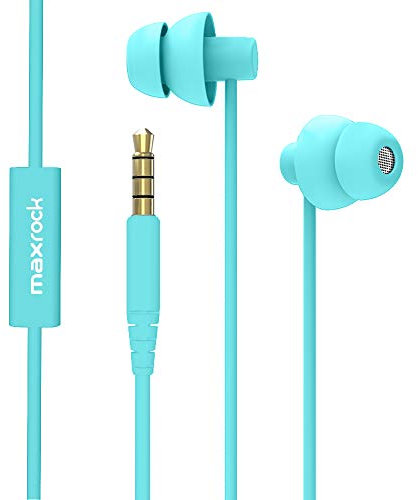 MAXROCK Sleep Earplugs - Noise Isolating Ear Plugs Sleep Earbuds Headphones with Unique Total Soft Silicone Perfect for Insomnia, Side Sleeper, Snoring, Air Travel, Meditation & Relaxation (acid blue)
