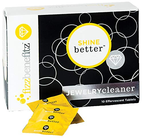 FizzBenefitz Jewelry Cleaner - Effervescent jewelry cleaning tablets that safely restore shine to gold, silver, diamonds, brass, and more — no harsh scrubbing required. 10 Effervescent Tablets