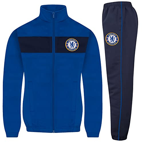 Chelsea Boys Tracksuit Jacket & Pants Set Kids OFFICIAL Football Gift