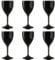 Elite Premium Polycarbonate Wine Glass Black - Pack of 6