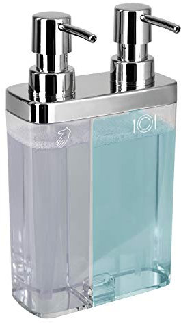 KITCHEN DETAILS Dual Pump Soap & Lotion Dispenser in Clear