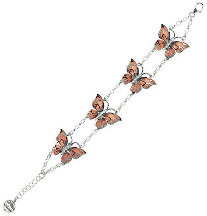 Armband Silber Schmetterling emailliert