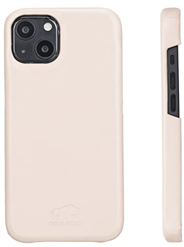 Solo Pelle Lederhülle für das iPhone 13 in 6.1 Zoll Princeton Case Leder Hülle Ledertasche Backcover aus echtem Leder (Nude (Rosa))