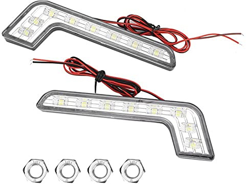 Luz diurna Luz diurna LED Luz diurna impLámpara de luz de circulación diurna superbrillante de 8 LED, impermeable, universal, DRL