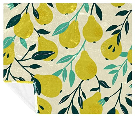 Ripen Pear weiche, gemütliche Überwurfdecke für Erwachsene und Kinder, leichte Mikrofaser-Fleecedecke für Couch, Bett, Sofa, Reisen, 150 x 200 cm