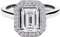 TIANYU GEMS Moissanit-Verlobungsring, 2,0 Karat Sterlingsilber, GHI VVS-Klarheit, Smaragdschliff, quadratischer Moissanit-Ring mit 18 Karat Weißgold vergoldet, für Damen, Hochzeit, Gedenktag, Party,