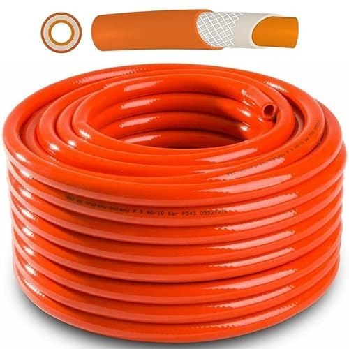 rg-vertrieb Gasschlauch Propangasschlauch Propan Butan Schlauch Campingschlauch PVC Meterware (10mm, Länge 2m)