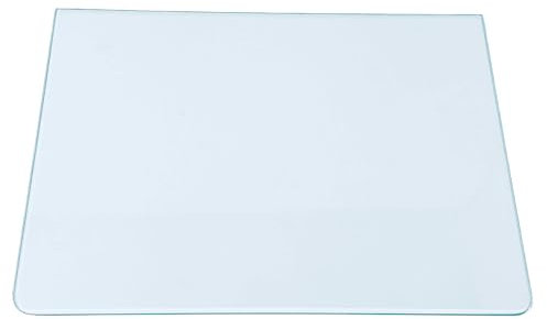 Kühlschrank Einlegeboden - Klarglas 4 mm – Glasplatte, 2 abgerundete Ecken, alle Maße lieferbar (89,96 EUR/qm) - 500 mm x 400 mm