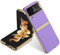 COQUE Custodia per Samsung Galaxy Z Flip 4,Custodia per Cellulare Curva in Pelle liscia elettroplaccata,Cover per Telefono Pieghevole per Samsung Galaxy Z Flip 4 5G-Viola