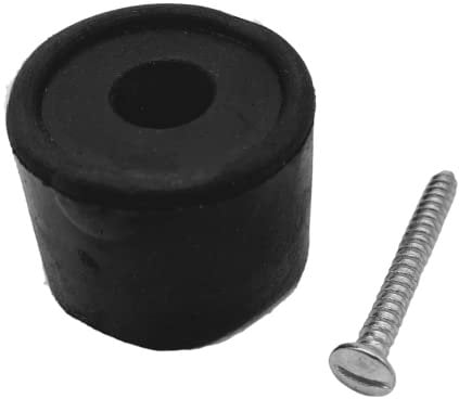 Rubber Door Stops/Wall Protectors with Screws (Heavy Duty (34mm) Black)