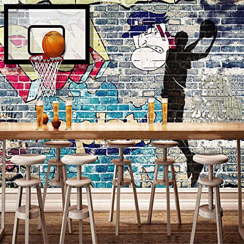GHASOO Wall Murals Wallpaper Peel and Stick Bathroom Removable Wallpaper for Bedroom Basketball Soccer Rugby 3D Render 3D Self Adhesive Wall Stickers Decals Removable Wall Posters 78X 59