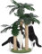 31.5Inch Cat Scratching Post,Cat Scratcher Tree with 3 Scratching Poles & 2 Interactive Dangling Balls,Cats Scratching Posts for Indoor Kitten & Adult Cats (Palm Tree)
