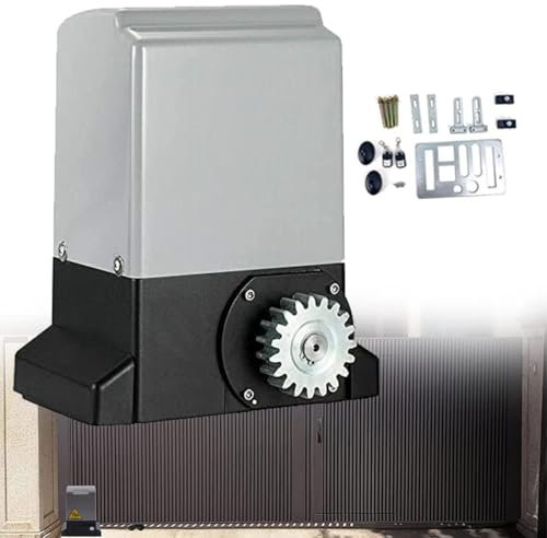 AFITO Operador De Puerta Corredera 550W, Operador De Puerta De Apertura De Puerta Eléctrica, Juego Completo De Puerta Corredera De Puerta Corredera De hasta 1200Kg, Velocidad Funcionamiento 12M/min