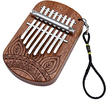 EIAOSI 8 TöNe Kalimba Afrikanisch Finger Daumen Klavier Mahagoni Klaviatur Schlagzeug Instrument Musik Geschenk für AnfäNger
