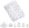 Boucles d'Oreilles en Silicone pour Clous d'Oreilles, 6 Styles Transparent Hypoallergénique Earring Backs Fermoir Boucles d'Oreilles pour Oreilles Tombantes Boucles d'Oreilles Lourdes (600 Pcs)