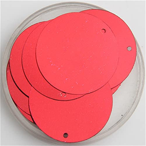 Sequins 30mm 40mm 50mm Sequins for Craft Large Round Sequins Paillette With1 Side Hole DIY Manual Sewing Accessories-red,40mm