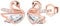 MicLee Womens Girls 925 Sterling Silver Elegant Zirconia Earrings Creative Rose Gold Swan Diamond Earrings Studs Fashion Jewellery