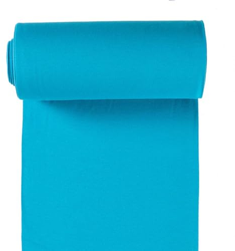 10m Rolle Bündchenstoff Uni 35/70cm Schlauchware Oeko-Tex Jersey Bezugsstoff elastisch