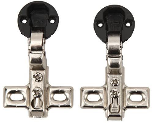 2-teiliges Soft-Close-Scharnier-Set, 26 Mm Edelstahl, Einfach zu Installierende Selbstschließende Scharniere mit Schrauben für Dünne Küchenschranktüren (Einfügung)