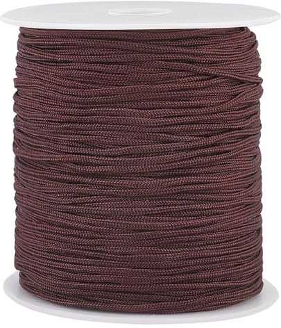 PH PandaHall 2mm Nylon Cord 91m Wind Chime Cords Chinese Knotting Cord Braided Lift Shade Cords Outdoor String for Braided Bracelets Necklaces Macrame Wind Chime Blind Gardening Plant Brown