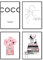 Postertech® Premium Poster Set | 4 Bilder als stilvolle Wanddeko | 4X DIN A4 | Schwarz Weiss COCO Set (Cest la vie neu)