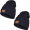 HAMUNI Beanie Mütze für Herren Damen, Klassische Wintermützen Bequem Atmungsaktiv Weich Acryl Beanie Hat Strickmütze Vintage Einfarbig Strick Bündchen Beanies Unisex