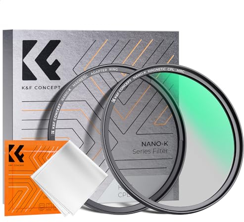 K&F Concept K-Serie 52mm Slim Zirkularer Polfilter Polarisationsfilter CPL Magnetischer Filter Cirkular Polfilter Optisches Glas & Aluminium für Foto-Kameraobjektive