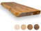 MoonTree rustikales Wandregal, lebendiger Rand, 100 cm x 30 cm x 4.4 cm, dunkle Eichenoptik